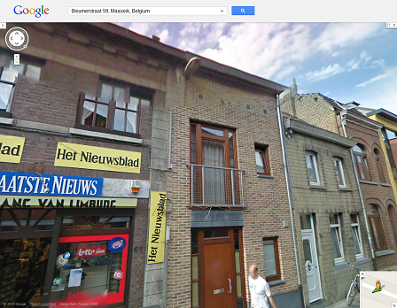 Google Street View shows the current building on the Bleumerstraat where once the station was located